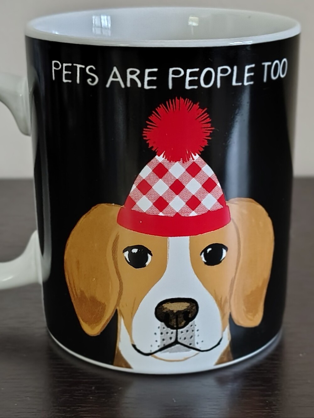 Pets Are People Too Dog Mug with Red Hat From Chasing Baxter